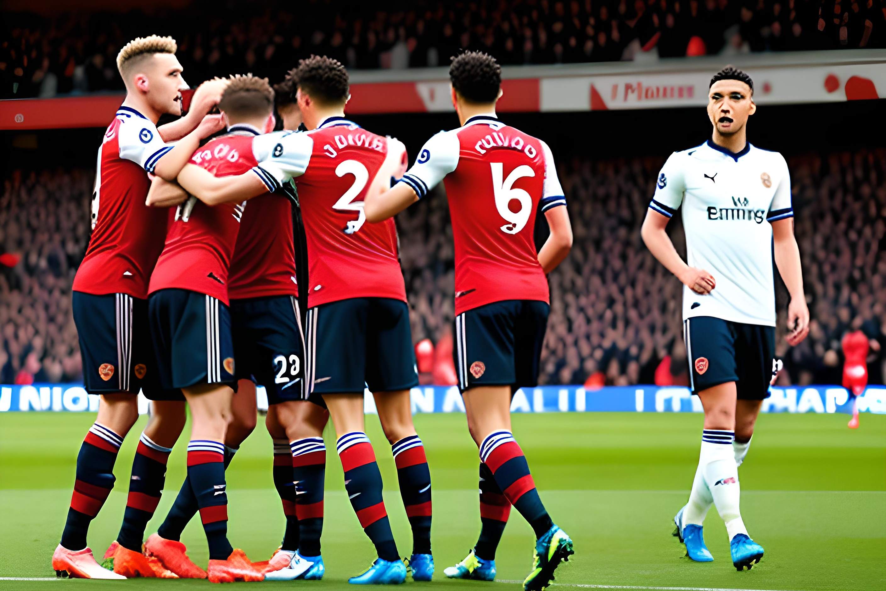 包含阿森纳球员发挥出色，球队前景一片光明的词条